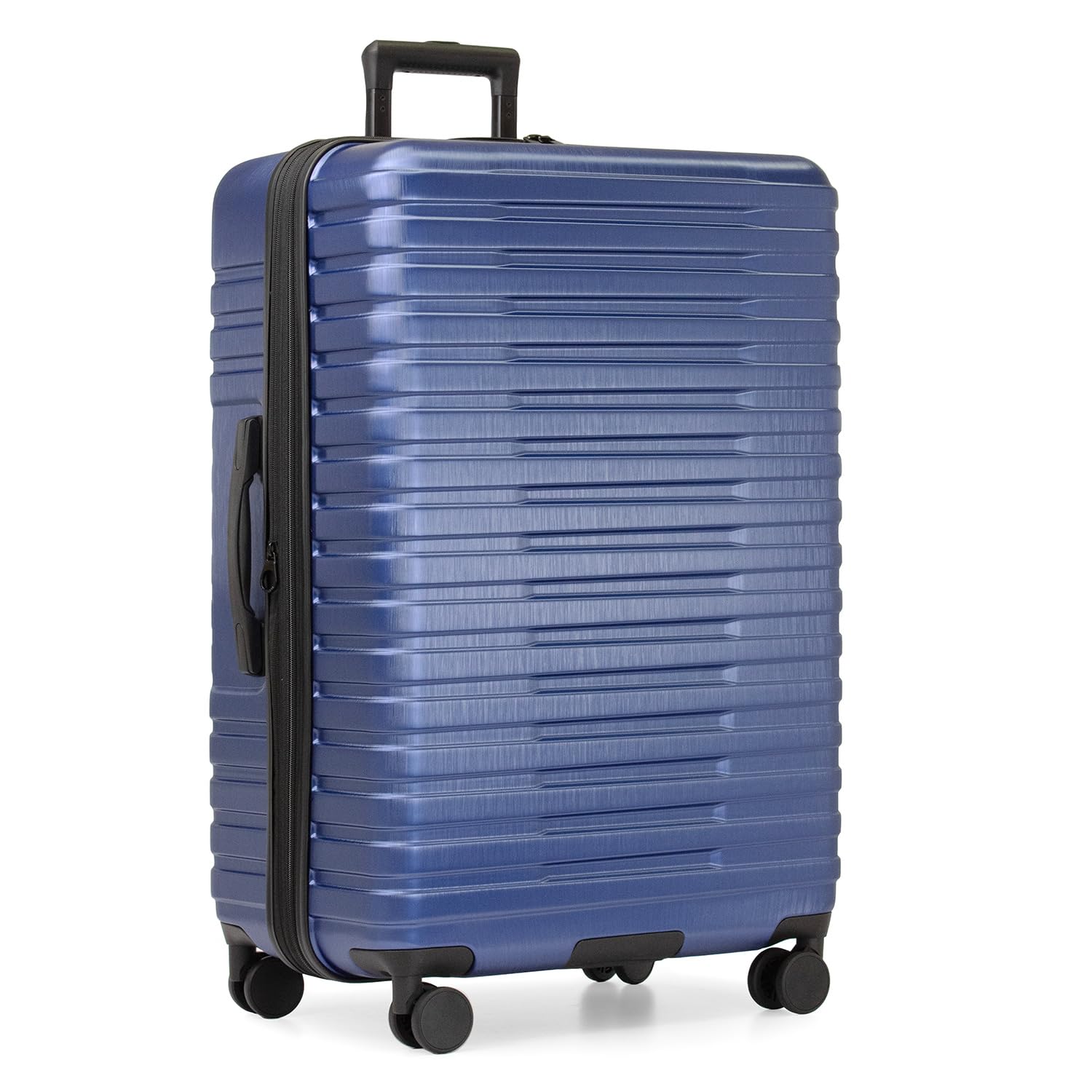 U.S. Traveler Boren 30-Inch Polycarbonate Hardside Spinner Luggage - Rugged Checked Suitcase with 8 Wheels & Aluminum Handle (Navy Blue) - Perfect for International Travel & Business Trips