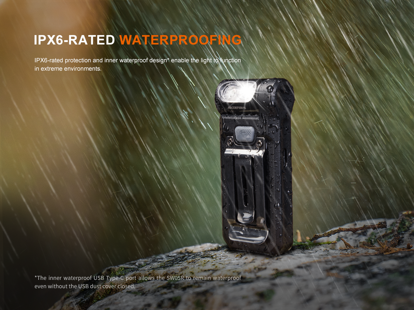 Fenix SW05R Multipurpose Clip On Light - Red & UV Output for Camping, Hiking, and Emergency Use