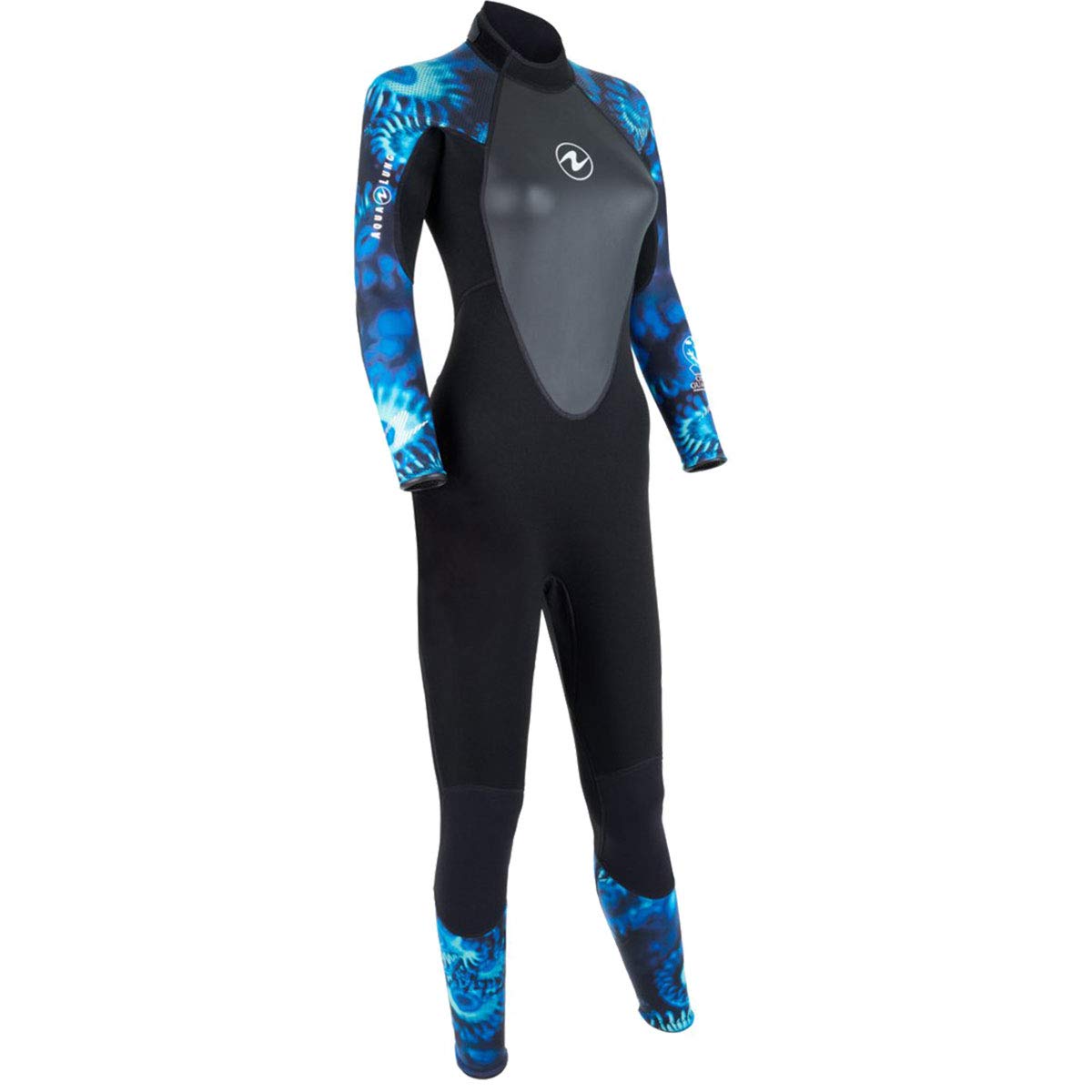 Aqualung HydroFlex 3mm Women's Wetsuit - Camouflage Blue, X-Large - Perfect for Scuba Diving, Snorkeling & Water Sports