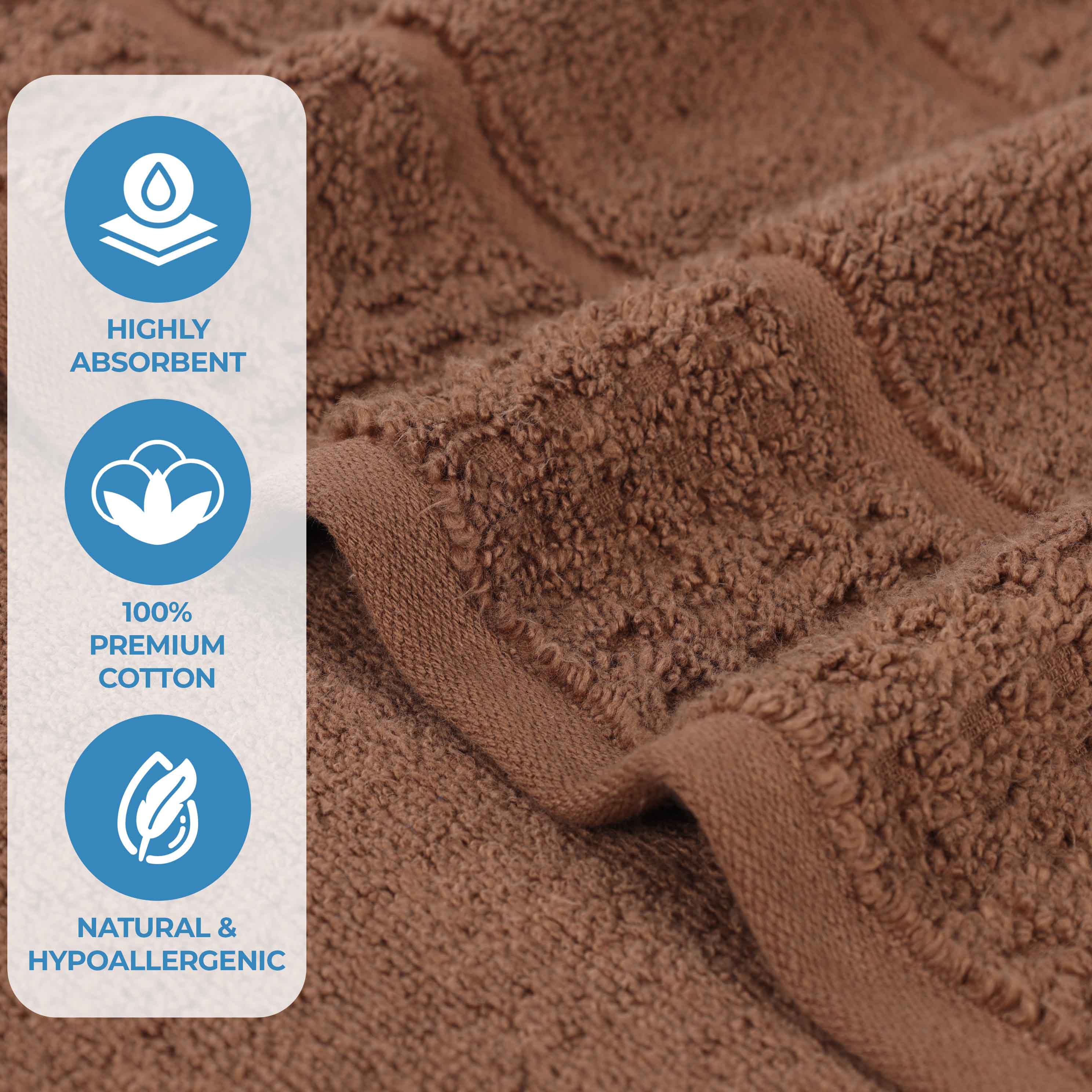 Premium Zero Twist Cotton Waffle Bath Towels - Ultra Soft & Absorbent Honeycomb Weave - Set of 3 for Spa, Bathroom & Beach Use