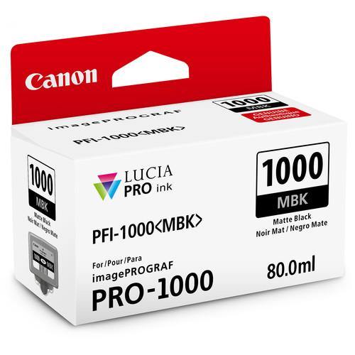 Canon PFI 1000 MBK LUCIA PRO Matte Black Ink Tank (80ml) - High-Quality Printer Ink for Canon PRO-1000 - Perfect for Photo Printing, Art Reproduction & Professional Graphics