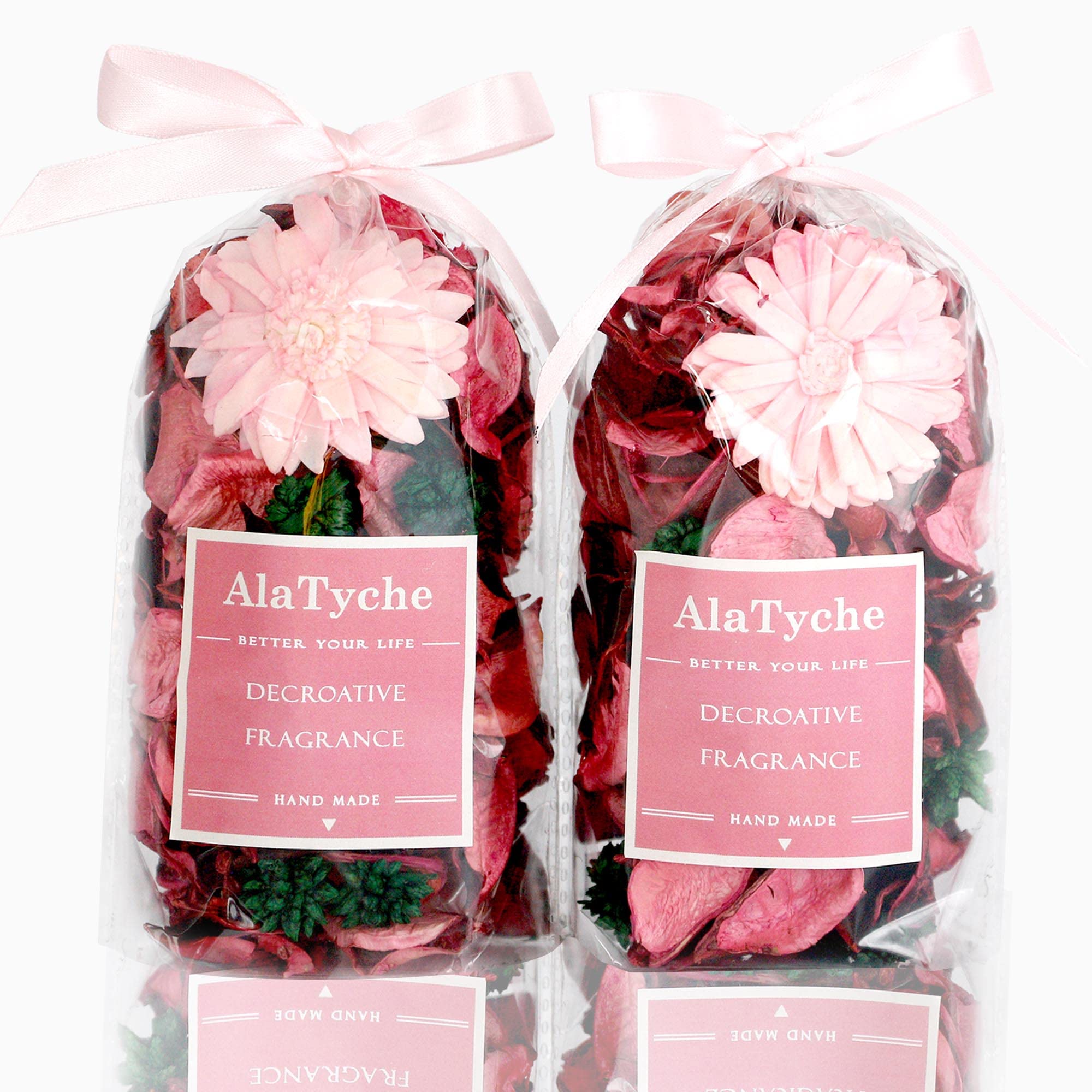 Spring Potpourri Bags - Pink Easter Scented Bowl Filler with Rose Fragrance | Dried Flower Petals for Home Decor & Aromatherapy | Perfect for Easter Decor, Wedding Centerpieces & Bathroom Fresheners