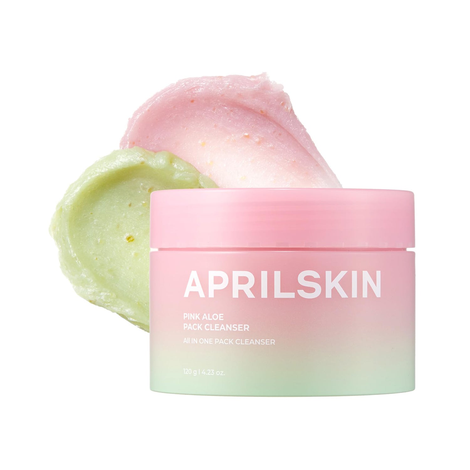 APRILSKIN Pink Aloe Pack Cleanser 120g - Gentle Foaming Face Wash for Acne & Sensitive Skin | Korean Skincare for Daily Cleansing & Hydration