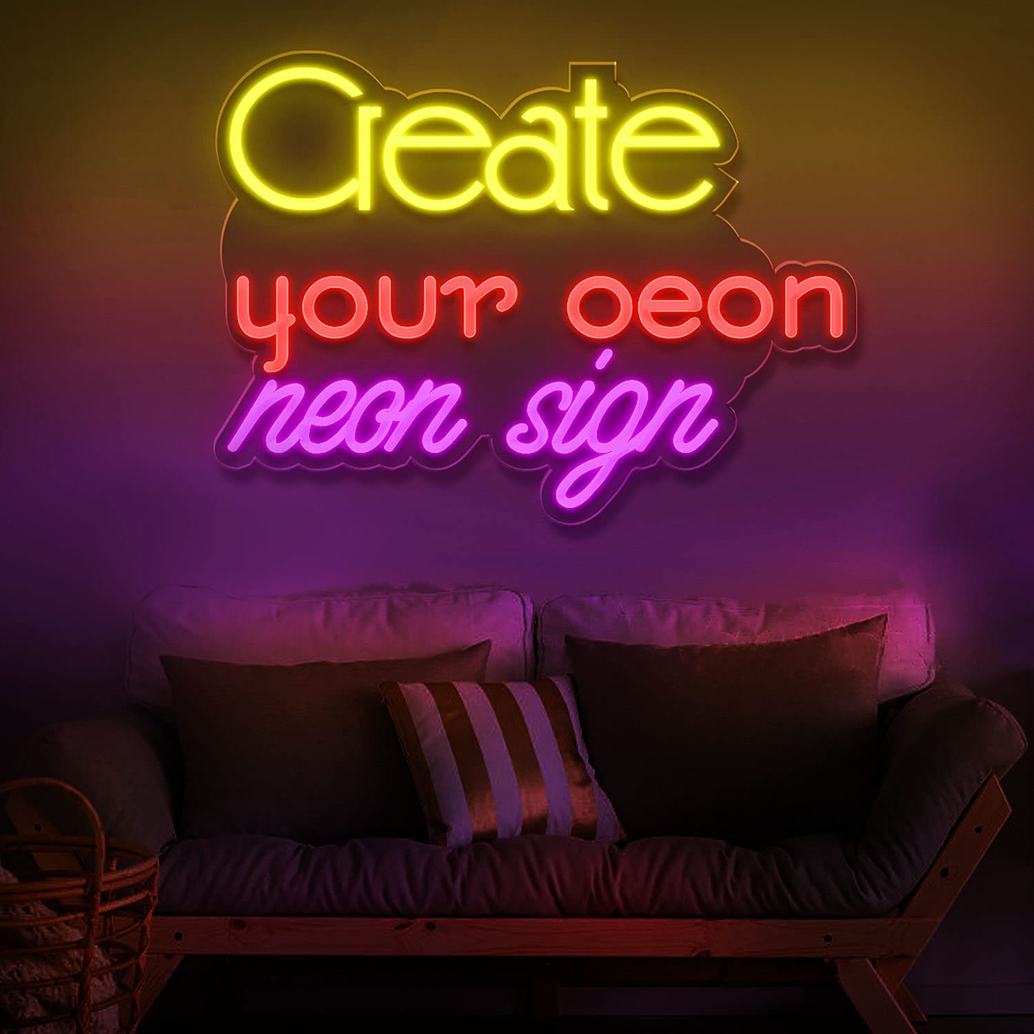 45 Inch Large Custom Neon Signs - Personalized LED Name Lights for Wall Decor, Home, Bedroom, Wedding & Party | Dimmable Lighted Letters for Birthday Gifts, Bar Logo, Business Advertising | Perfect for Wedding Backdrops, Bedroom Lighting, and Cafe Decor