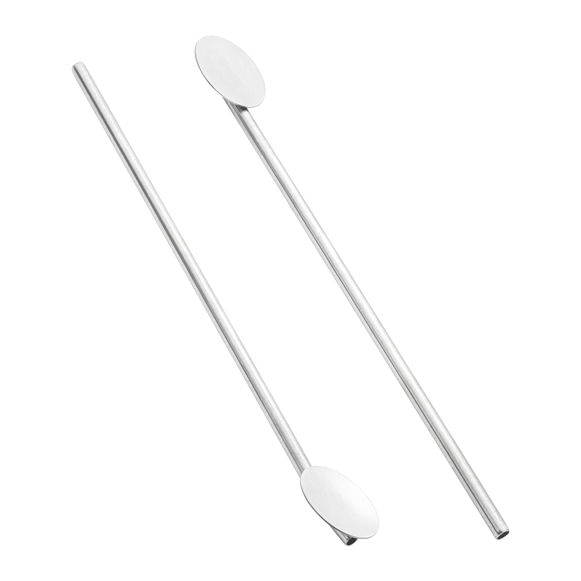 Premium Stainless Steel Julep Spoon Straws - 7.5 Inch, Set of 2 - Perfect for Mint Juleps, Cocktails & Iced Drinks - Bar & Home Entertaining Essential