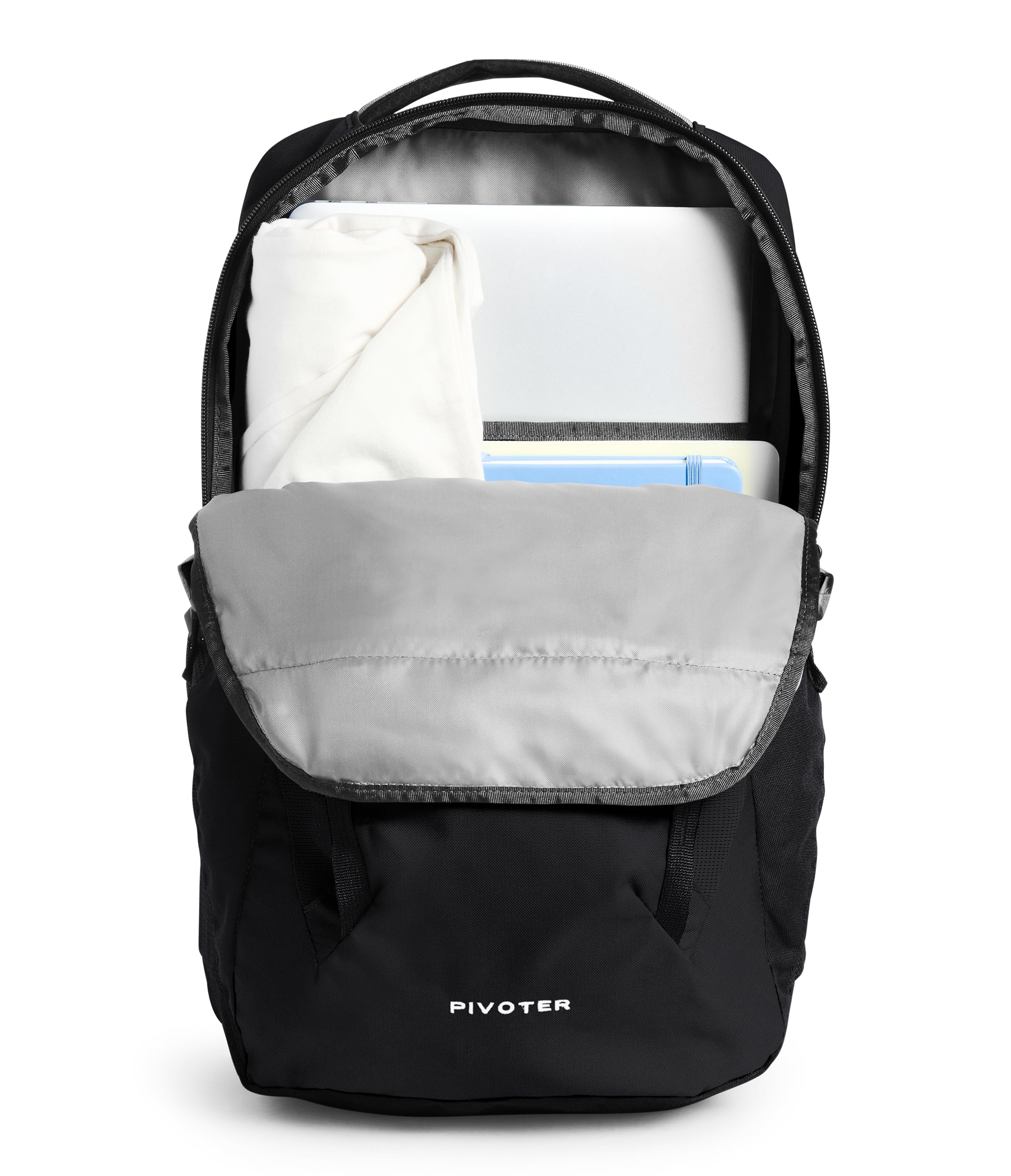 **THE NORTH FACE Pivoter Everyday Laptop Backpack - Durable TNF Black Backpack for Work, School & Travel - One Size Fits All**