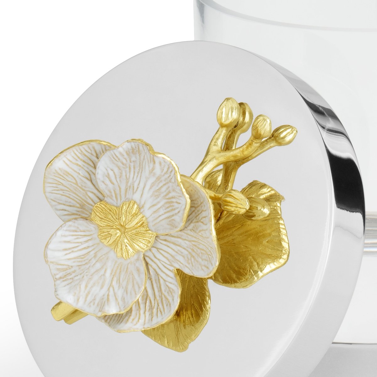 Premium Orchid Canisters Set - Elegant Glass Storage Jars for Tea, Coffee, Sugar & Spices - Perfect for Kitchen Organization & Home Decor