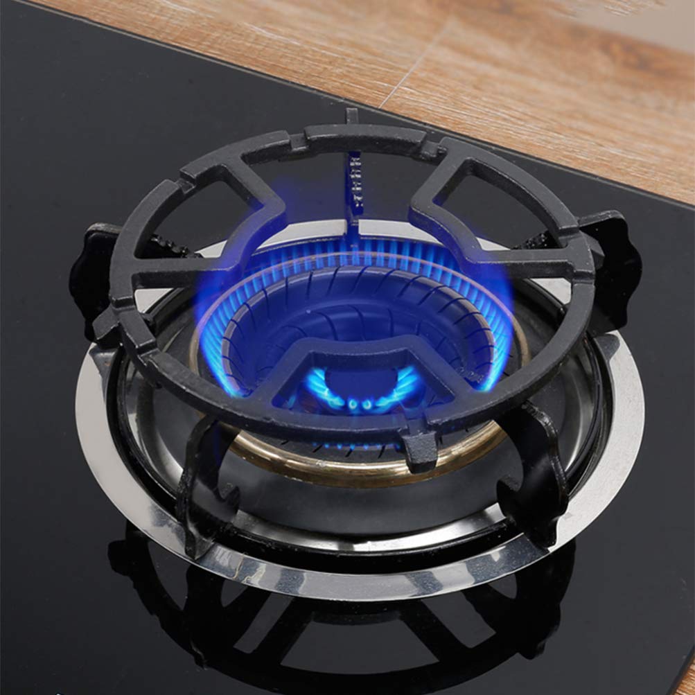 SOLUSTRE 2-Pack Universal Gas Stove Bracket - Heavy Duty Stainless Steel Wok Ring & Pot Stand for Gas Range Cooktop - Compatible with Cast Iron Pans & Cookware - Perfect for Stir-Frying, Steaming & Outdoor Camping Cooking