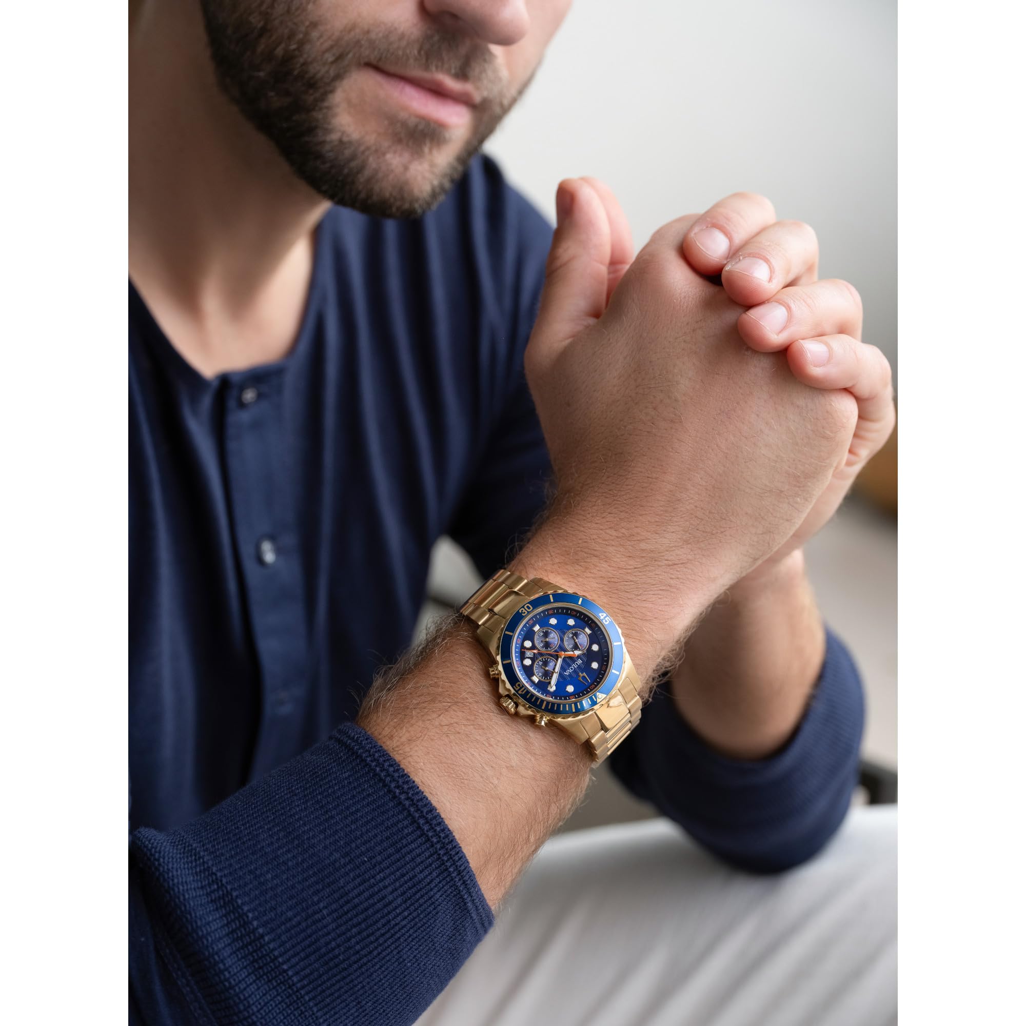 Bulova Men's Classic Sport Chronograph Quartz Watch - 6-Hand, Date Calendar, Luminous Hands & Markers, 100M Water Resistant, 44mm Stainless Steel Case - Perfect for Business, Casual & Outdoor Activities