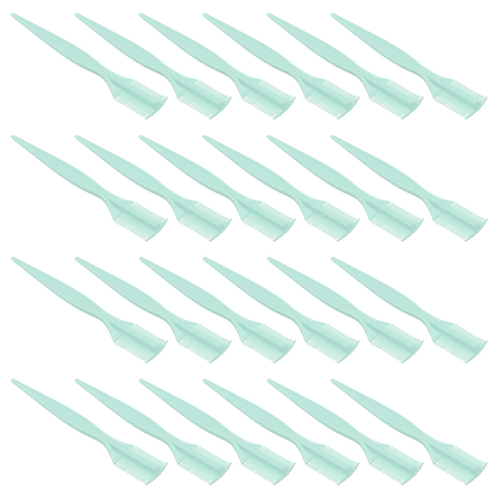 50pcs Professional Eyebrow Comb & Angled Makeup Brush Set - Lash Wands, Mascara Applicator, Brow Comb & Lash Extension Tools (Plastic/ABS) for Perfect Eyebrow Shaping & Eyelash Styling - Ideal for Salon, Home Makeup & Professional Beauty Kits