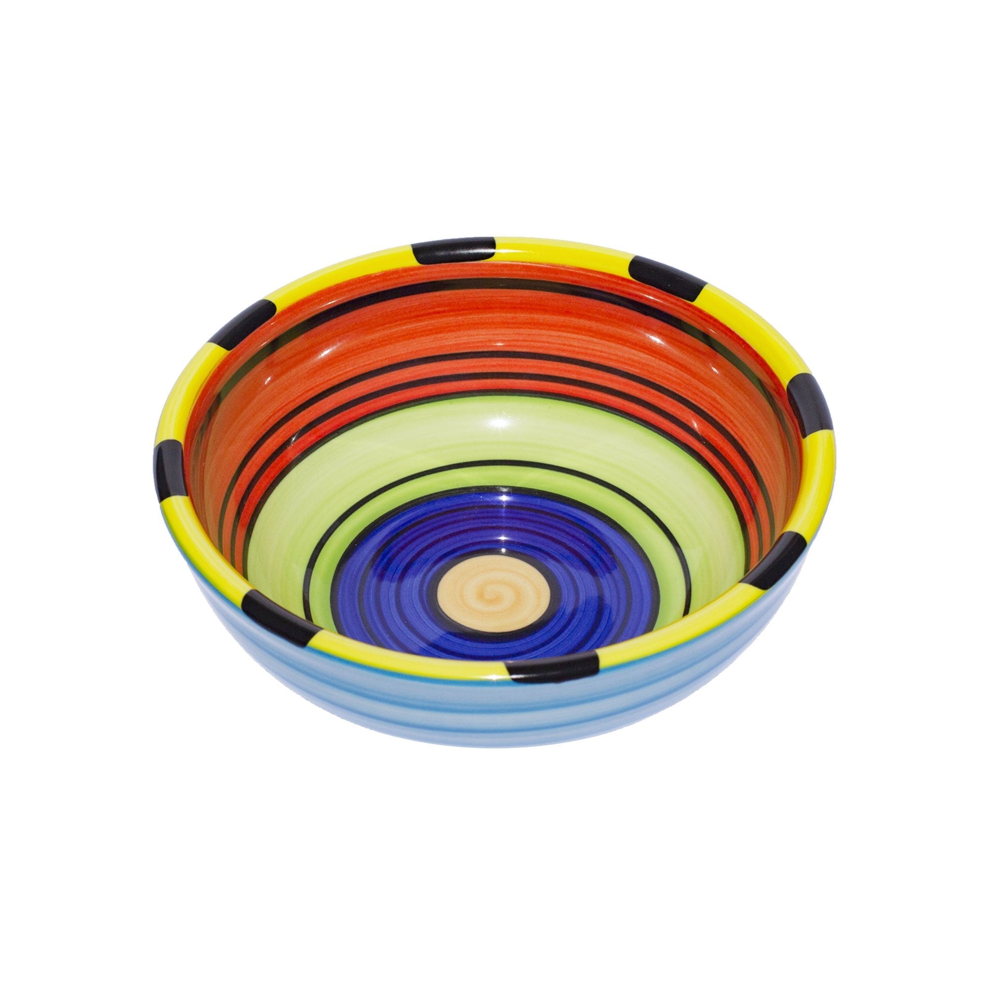 Colorful Striped Acapulco Cereal Bowl Set of 4 - Perfect for Breakfast, Snacks & Soup - Durable & Stylish Kitchenware for Home, Office or Restaurant Use