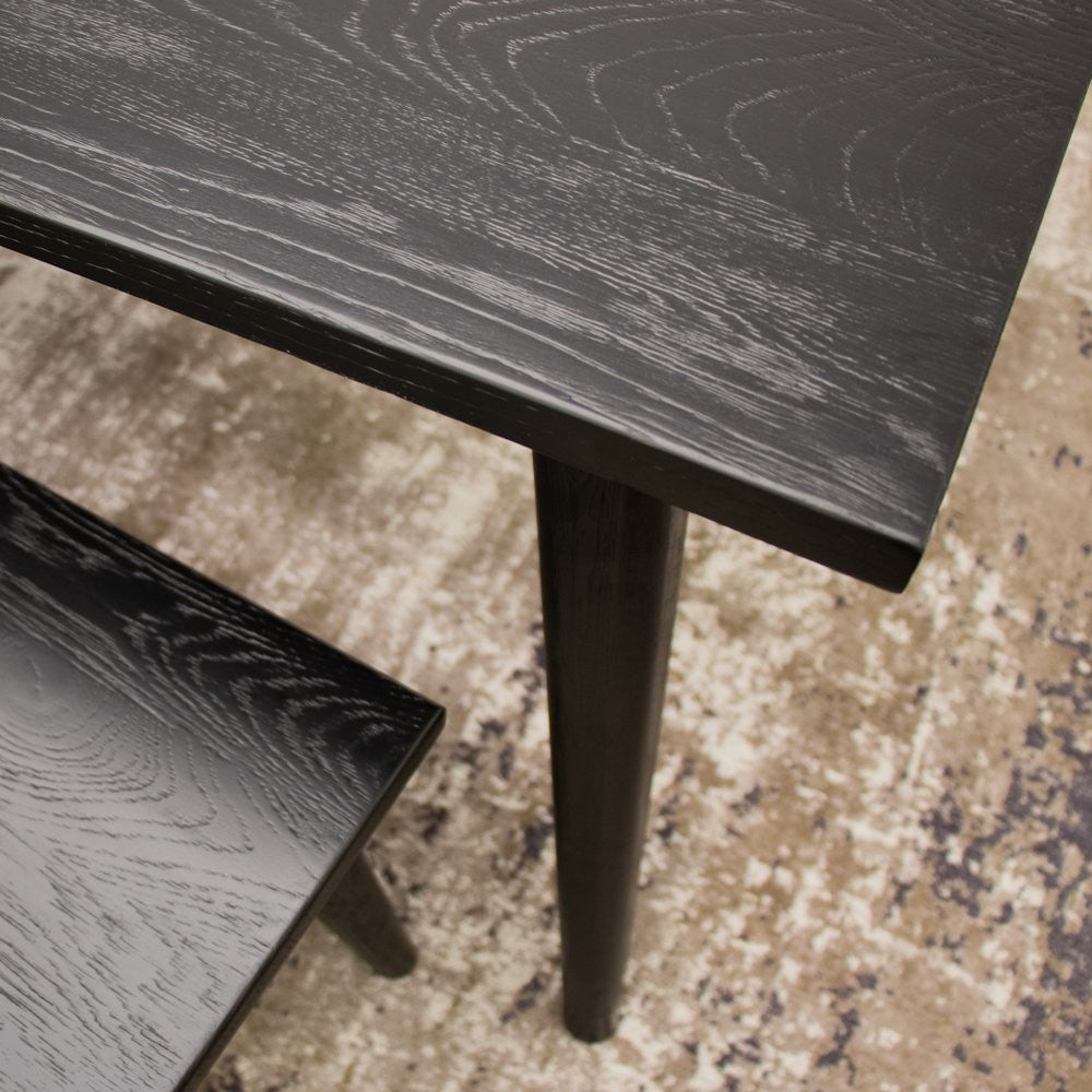 Vicchy 102-Inch Black Dining Table - Modern Large Kitchen Table for 8-10 People, Perfect for Family Gatherings & Dinner Parties