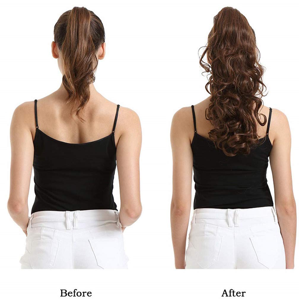 26 Inch Long Wavy Ponytail Hair Extensions for Women - 145g Real Human Hair Clip-in Ponytail (27/613 Blonde) - Perfect for Parties, Weddings & Everyday Styling