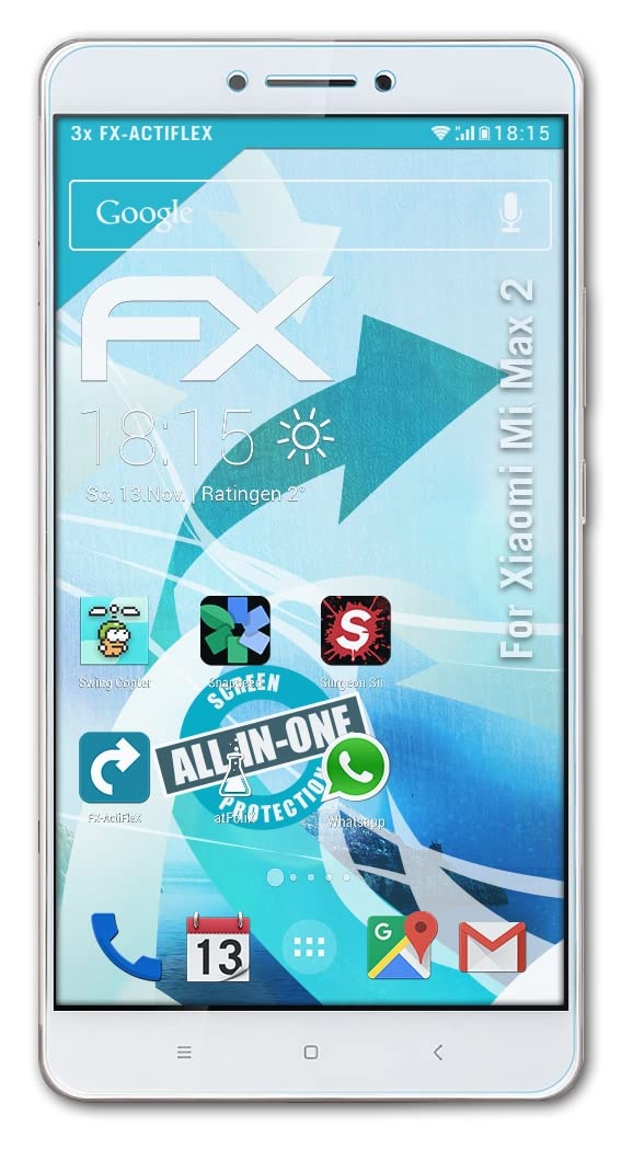 Xiaomi Mi Max 2 Screen Protector - 3 Pack Ultra Clear Flexible HD Film | Anti-Scratch & Bubble-Free | Perfect for Daily Use, Travel & Work Protection