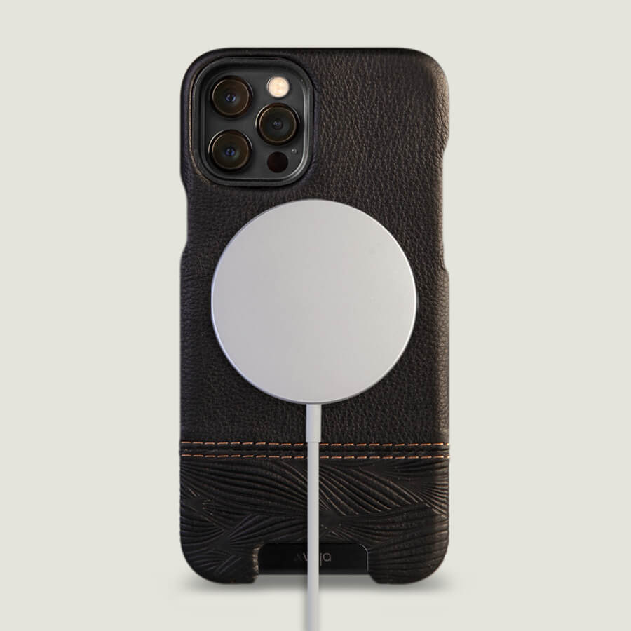 Premium Leather Grip Duo Case for iPhone 12 & 12 Pro - MagSafe Compatible - Slim Protective Cover for Everyday Use & Wireless Charging