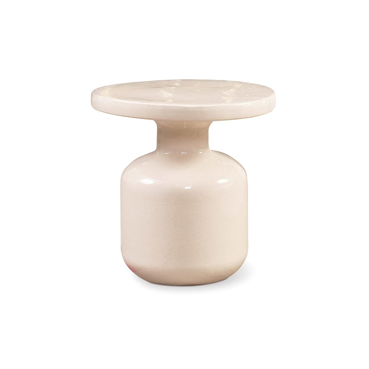 Modern Glass Bottle Accent Table - Stylish Side Table for Living Room, Bedroom & Office - Perfect for Home Decor, Small Spaces & Nightstands