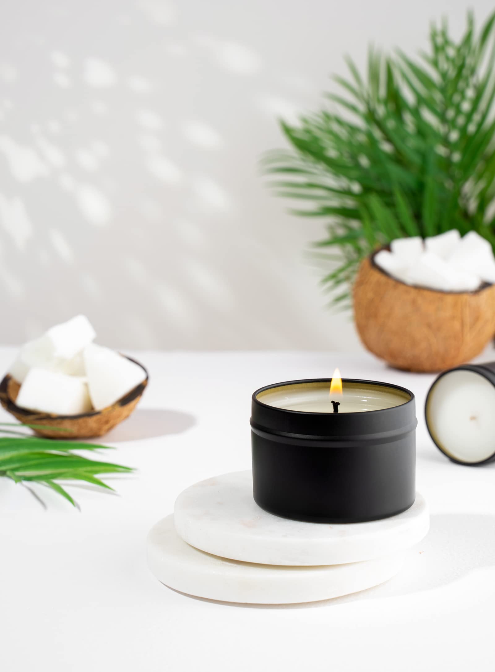 24-Piece Aroparc 4oz Black Tins - Bulk Metal Containers for Candle Making, DIY Crafts & Small Storage | Perfect for Homemade Candles, Bath Salts, Spices & Beauty Products
