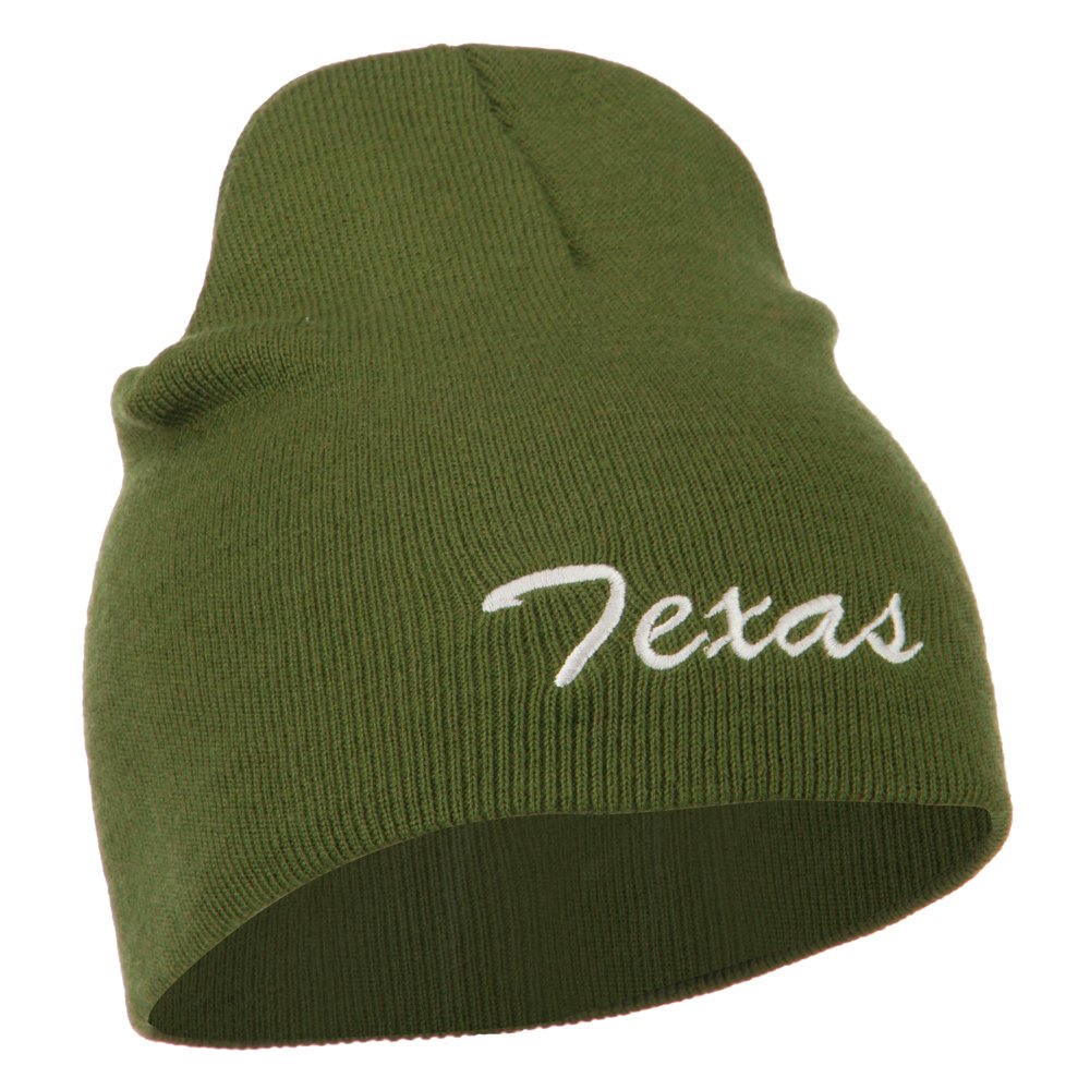 Texas Embroidered Short Beanie for Men & Women - Warm Winter Hat with Stylish Embroidery - Perfect for Outdoor Activities, Sports & Casual Wear