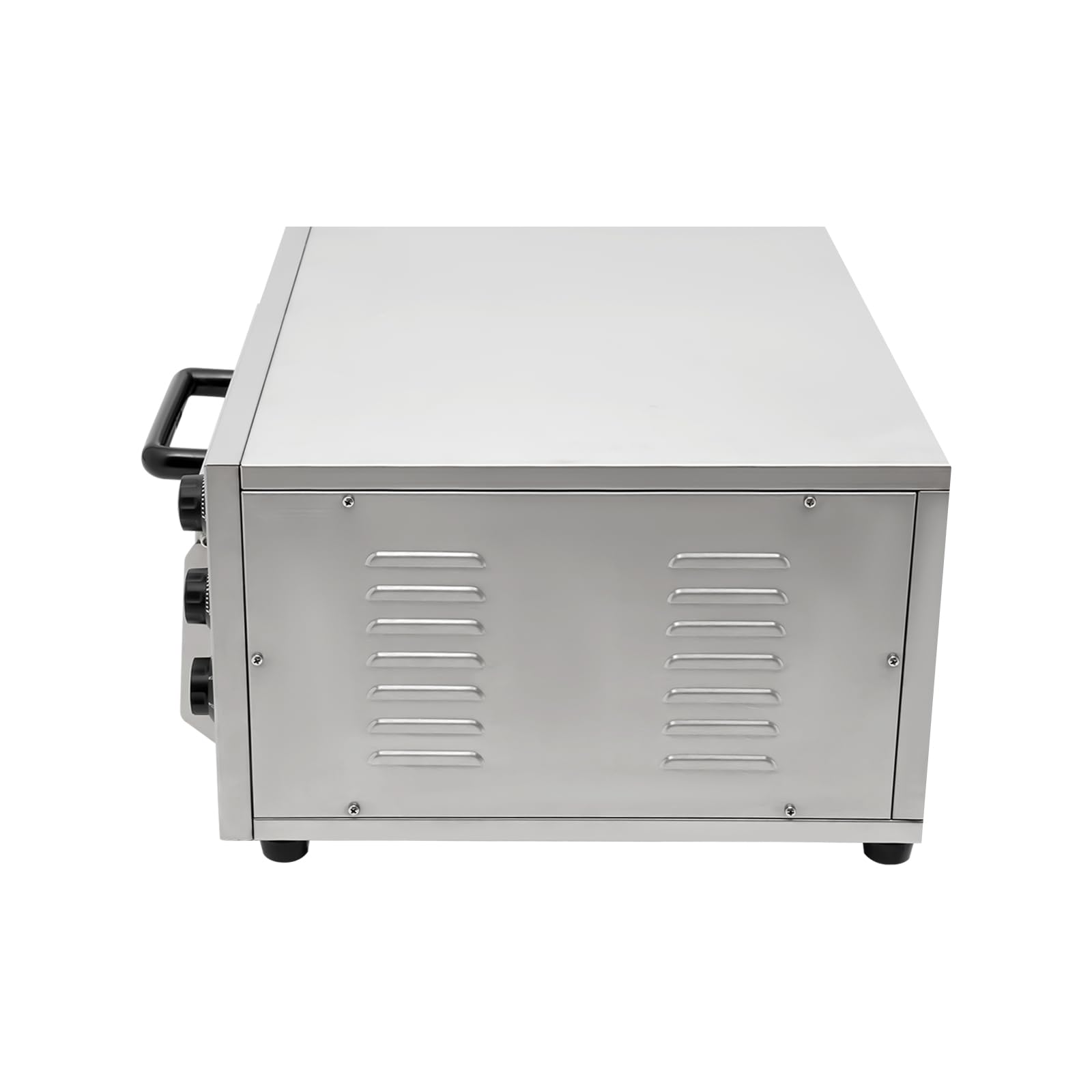 1300W Electric Countertop Pizza Oven - Stainless Steel Commercial Single Deck Pizza Cooker for Home & Restaurant - Perfect for Baking Pizza, Chicken, Bread - Adjustable Temperature Control - Ideal for Small Kitchens, Food Trucks & Outdoor Cooking