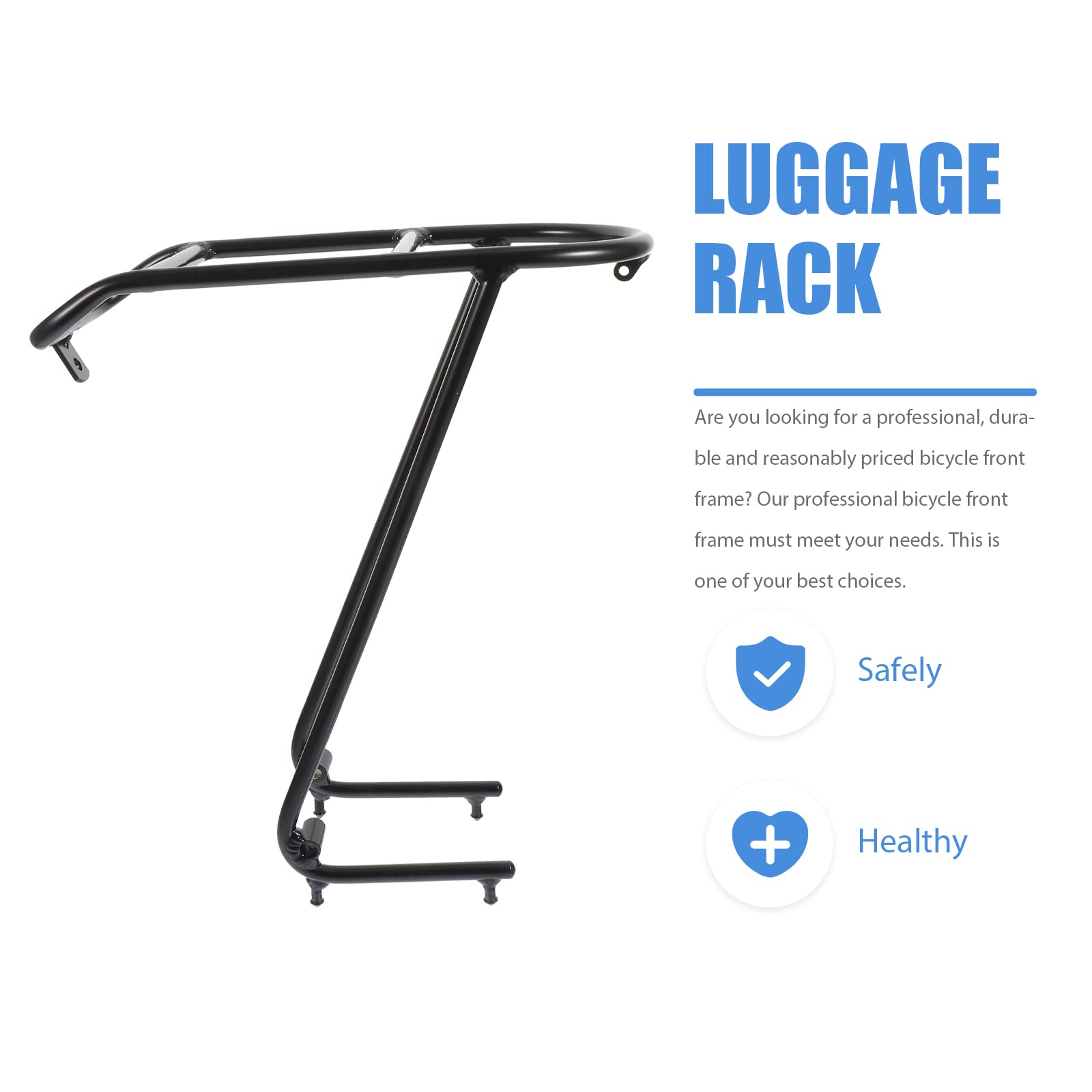 Universal Alloy Bicycle Front Rack - Durable Bike Front Bag Holder & Storage Accessory for Cycling Commuting, Touring & Outdoor Adventures