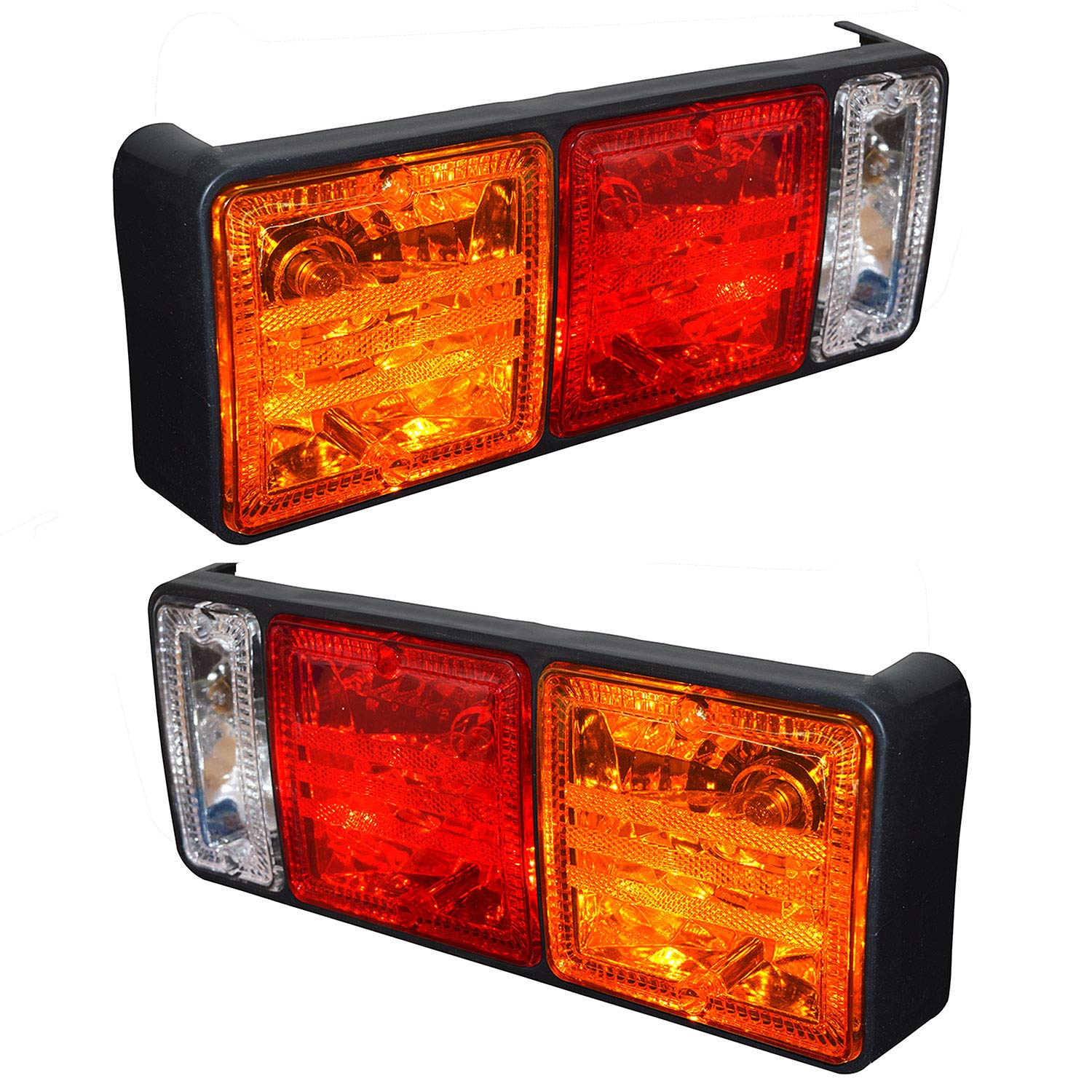 2x Mitsubishi Canter Fusu Truck Tail Lamp Rear Combination Lights Assembly - Brake Lights with 12V Bulbs | Perfect for Replacement & Night Driving Safety