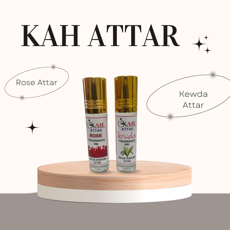 Pure Rose Kewda Attar 6ml - Natural Floral Perfume Oil for Women & Men | Long-Lasting Fragrance for Daily Wear, Special Occasions & Aromatherapy