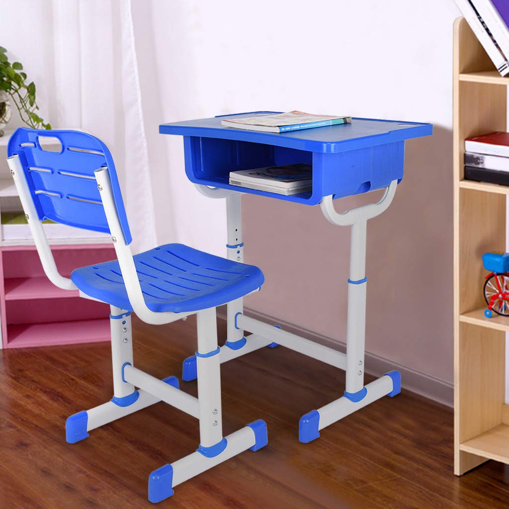 Adjustable Kids Desk and Chair Set with Storage Drawer - Ergonomic Study Desk for Children, 25