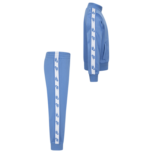 Nike Kids' Logo Taping Full Zip Blue Tracksuit Set - Boys & Girls Sportswear for Running, School & Casual Outfits