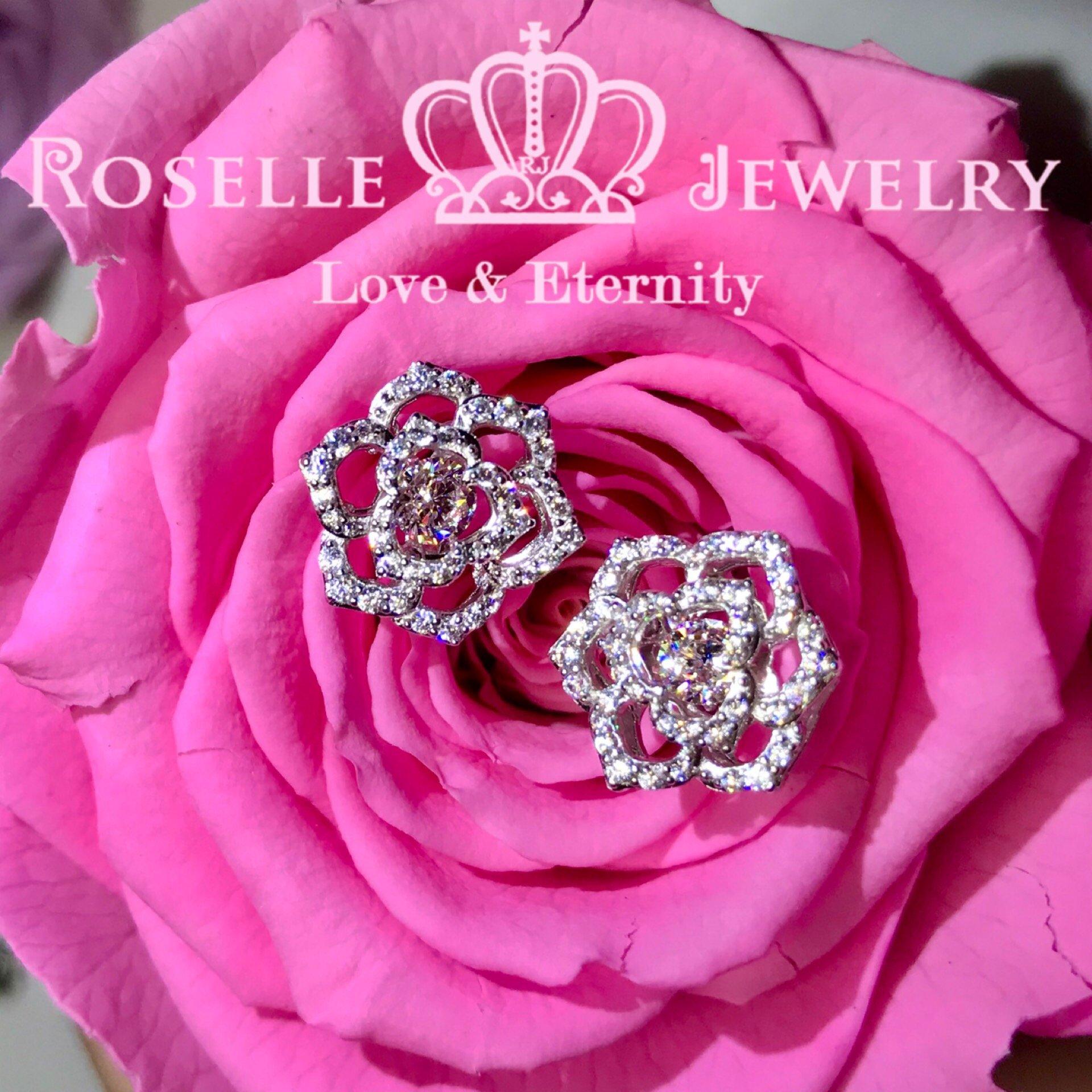 Rose Cut Dancing Stone Stud Earrings for Women - Elegant Cubic Zirconia Dangle Earrings for Party, Wedding & Evening Wear