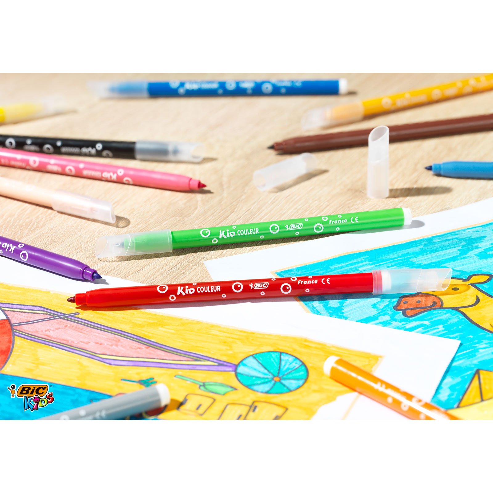 BIC Evolution Original with Eraser Graphite Pencils, BIC Kids Couleur Felt Pens & ECOlutions Colored Pencils Set - Perfect for School, Office & Art Projects - 1 Pack