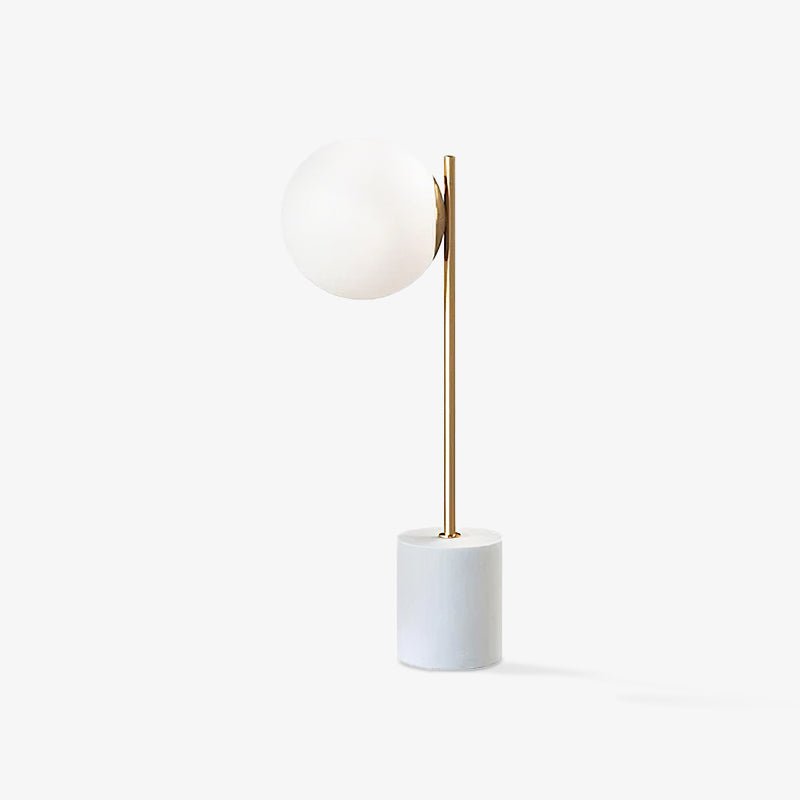 Modern Sphere & Stem Table Lamp - Adjustable LED Desk Light for Bedroom, Office, and Living Room - Stylish Nightstand Lighting for Reading & Decor