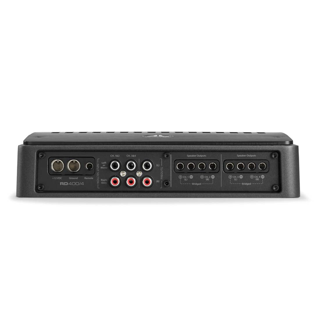 JL Audio RD400/4 400W 4-Channel Class D Full Range Car Amplifier - Premium Sound for Cars, Trucks & Marine Boats | Perfect for Car Audio Upgrades & Marine Stereo Systems