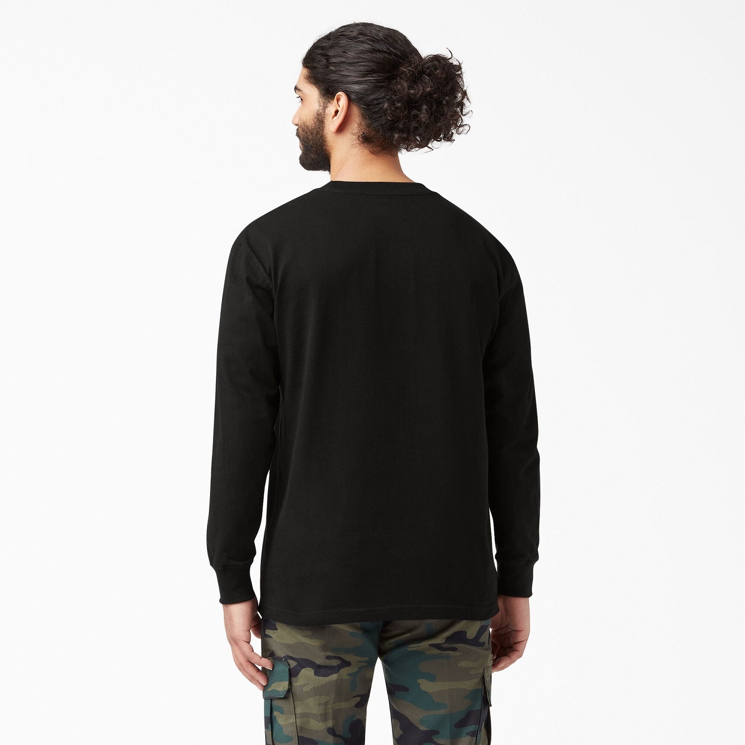 Dickies Men's Heavyweight Long Sleeve Crew Neck T-Shirt - Durable Workwear for Construction, Landscaping & Outdoor Activities