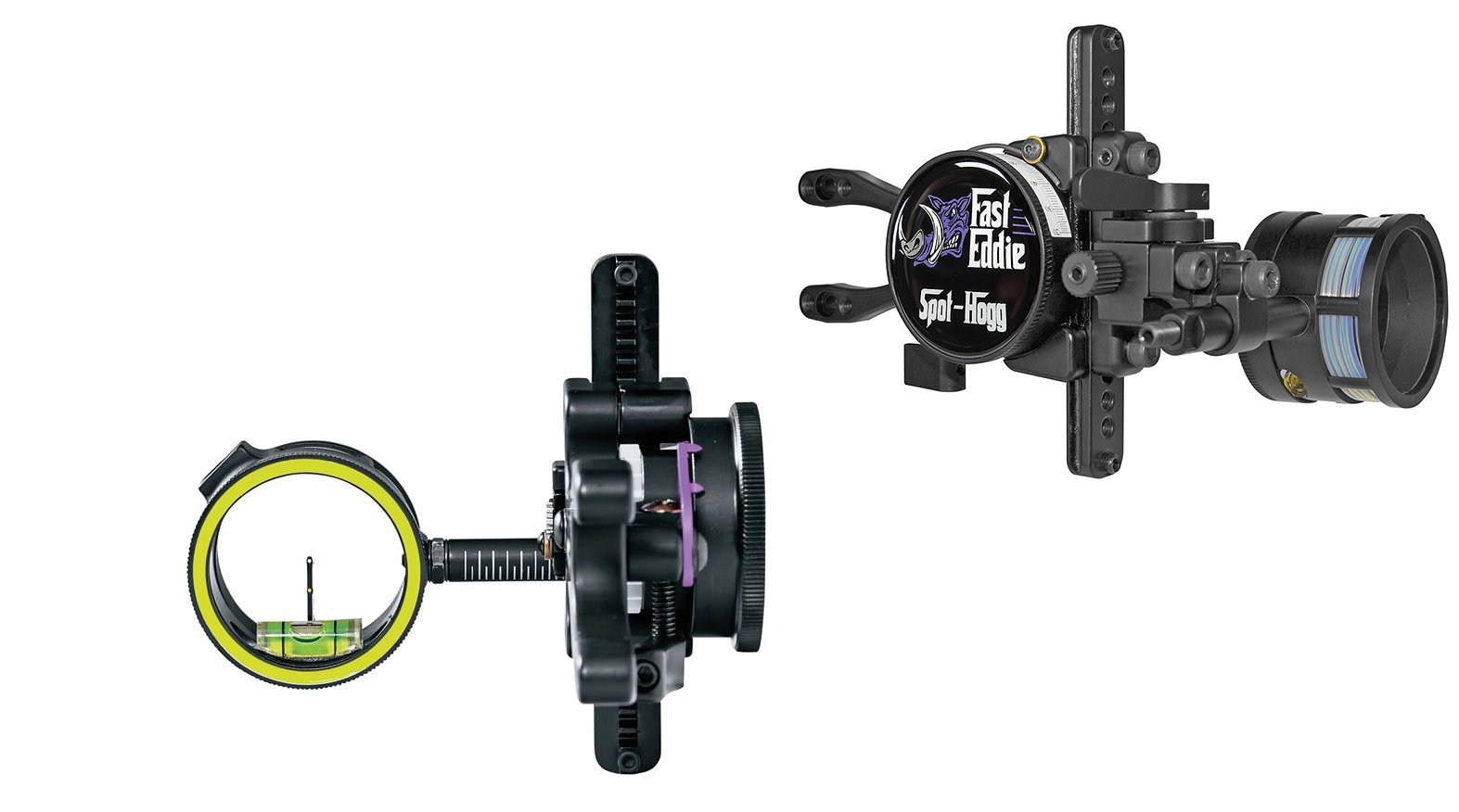 Spot Hogg Fast Eddie Double Pin Right Hand .010 Green Fiber Wrapped Bow Sight - Perfect for Archery Hunting & Target Practice