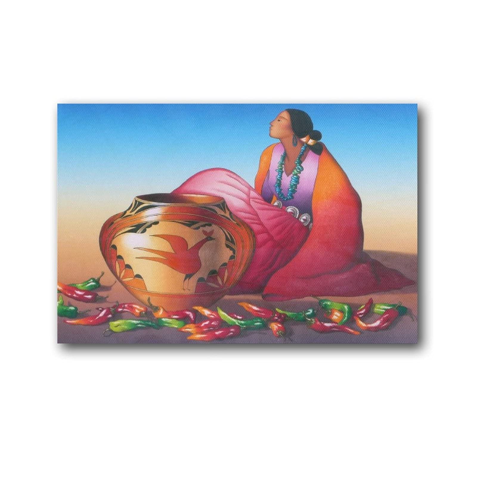 Zia Benita by RC Gorman - Premium Art Poster Print (16x24 inches / 40x60cm) - Modern Wall Decor for Bedroom, Living Room & Office - Canvas Painting Aesthetic Gift for Home & Office Decoration