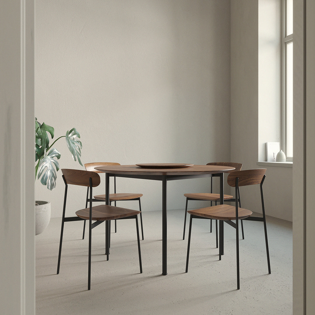 Crawford Modern Dining Chair - Upholstered Fabric Seat, Sturdy Wooden Legs - Perfect for Kitchen, Dining Room, Breakfast Nook & Home Office - Comfortable & Stylish Seating Solution
