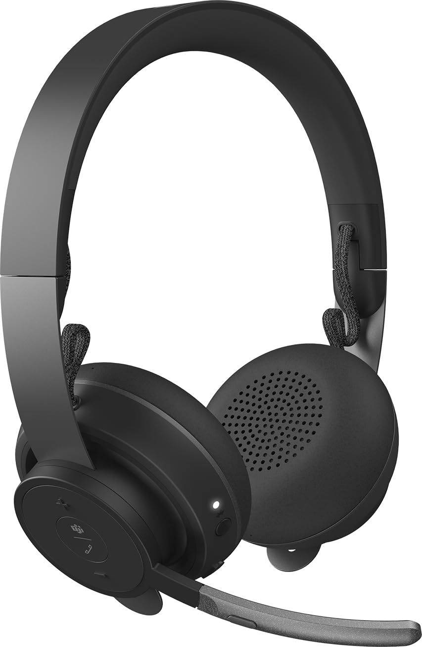 Logitech Zone Wireless Plus Headset with Noise Cancelling Mic - Bluetooth Headphones for Office, Remote Work & Video Conferencing | Comfortable Over-Ear Design, Long Battery Life | Ideal for Professionals, Call Centers & Home Office Use