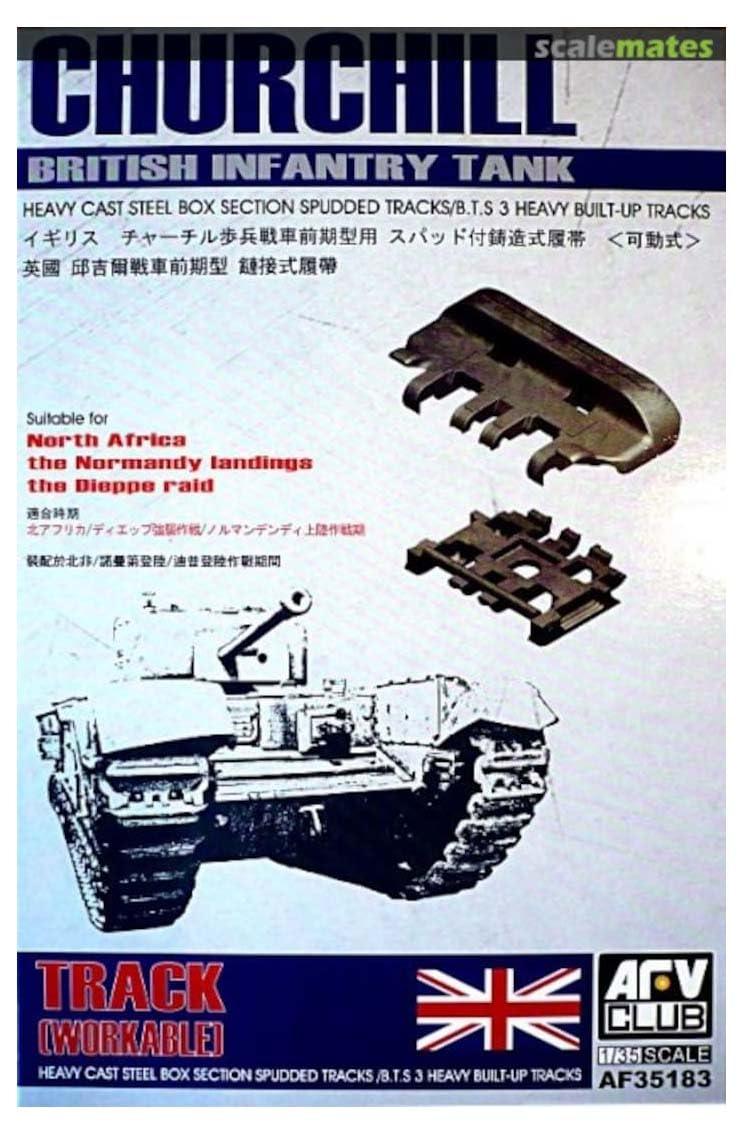 1:35 Scale Churchill British Infantry Tank Heavy Cast Steel Workable Track Model Kit - WW2 Military Vehicle Collection & Historical Diorama Display