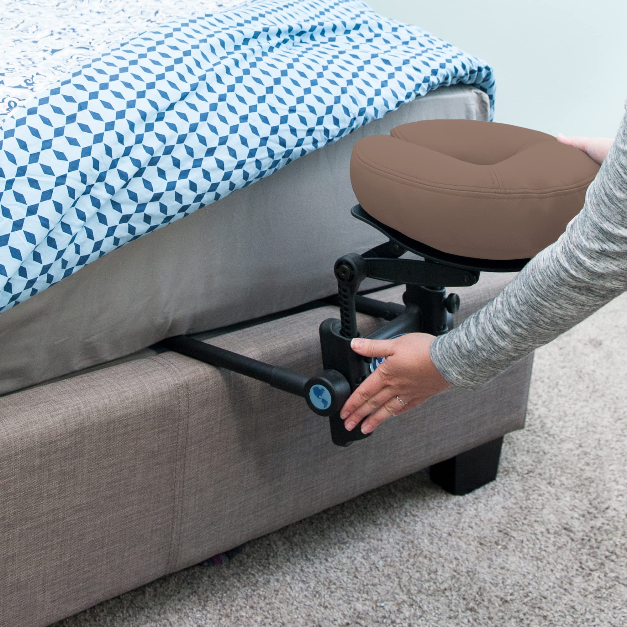 EARTHLITE Home Massage Kit with Adjustable Headrest & Face Pillow - Professional Spa Quality Massage Set for Neck, Back & Shoulder Relief - Includes Instructional DVD - Perfect for Home, Office & Family Relaxation