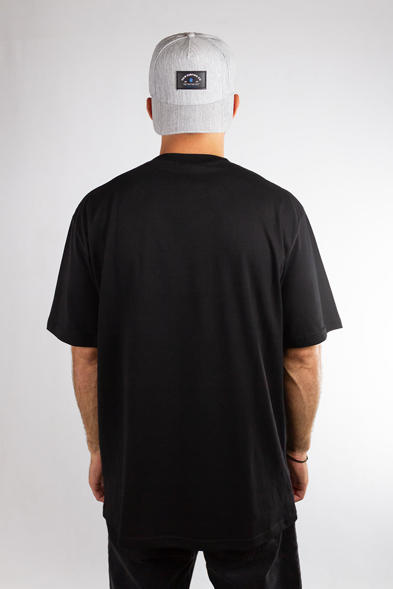 Original Black Ocn H T-Shirt for Men - Comfortable Cotton Tee for Casual Wear, Gym, and Everyday Outfits