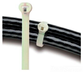 Thomas & Betts TYH26M Heat-Stabilized Nylon Cable Ties - 11 Inch, 30 lb Tensile Strength, Green (Pack of 100) - Perfect for Electrical Wiring, HVAC, and Industrial Organization