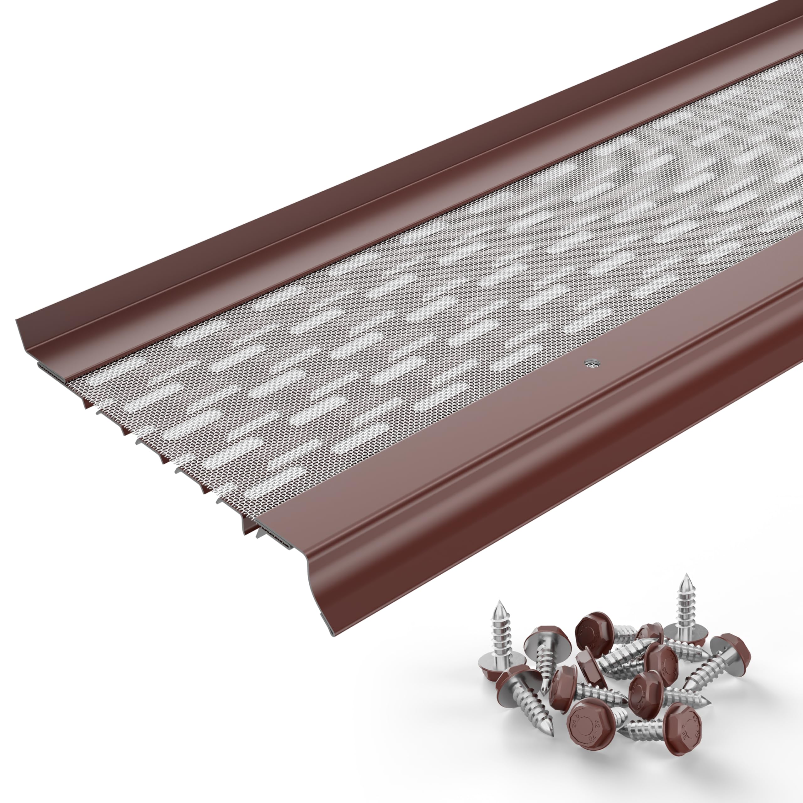 5 Inch Micromesh Gutter Guards - 50ft Stainless Steel Leaf Protection for Gutters | Heavy Duty Aluminum Gutter Covers | Contractor Grade Gutter Guard System | Perfect for Home Roof Protection & Rainwater Drainage