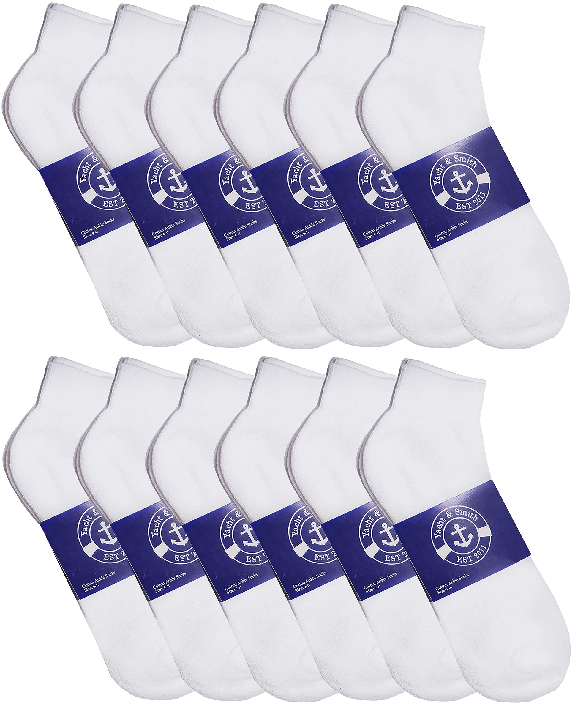 72 Pairs Low Cut Cotton Socks for Men & Women - Lightweight Ankle Socks for Daily Wear & Donations