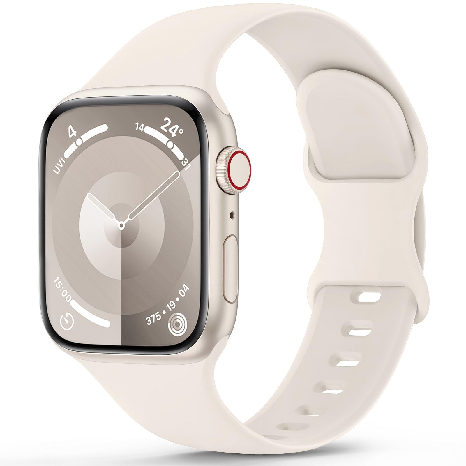 Premium Sport Silicone Band for Apple Watch 40mm 38mm 41mm 44mm 45mm 49mm 42mm - Soft Waterproof Strap Compatible with iWatch Series 10/9/Ultra/8/7/SE/6/5/4/3 - Perfect for Running, Swimming & Everyday Wear (Men & Women)