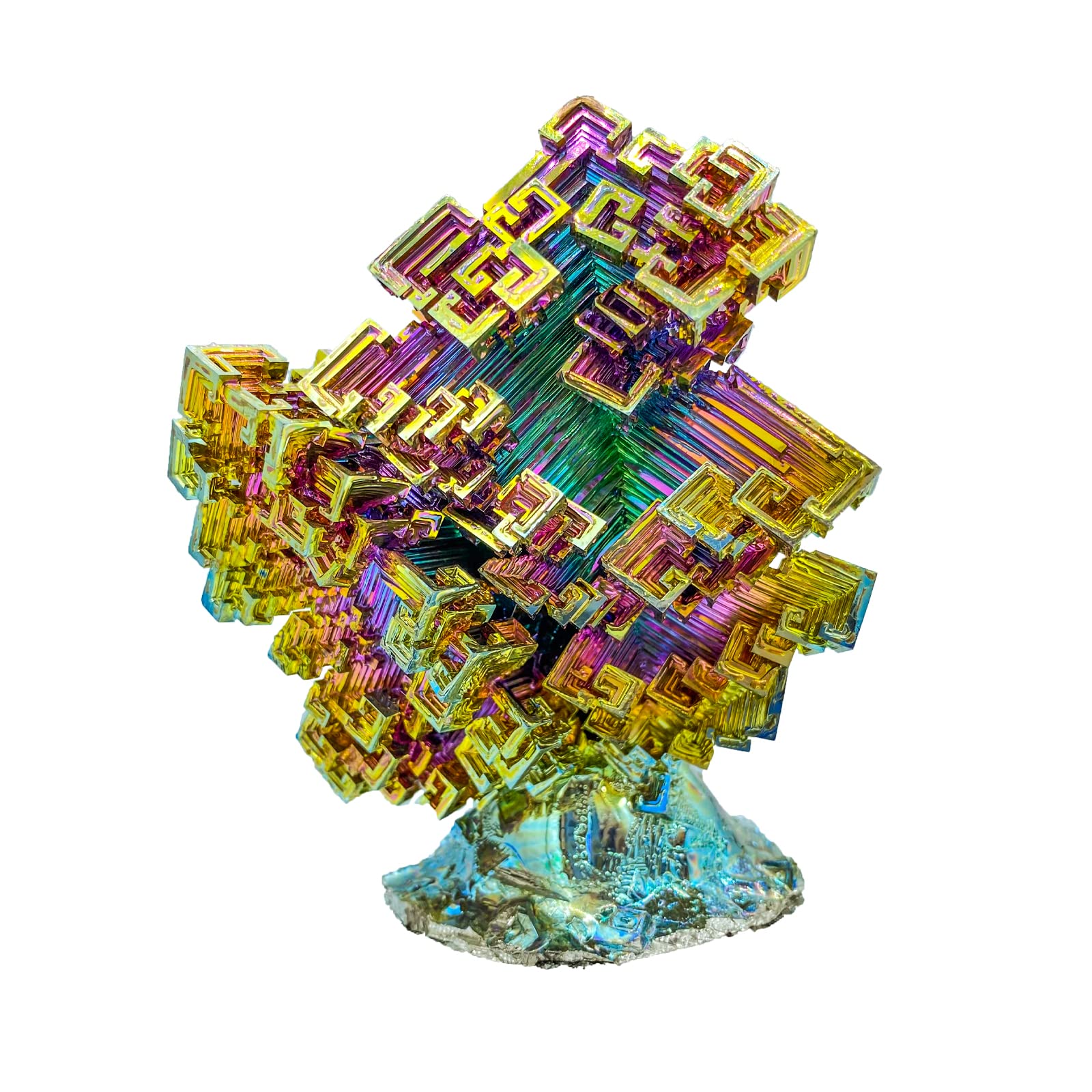 Natural Rainbow Bismuth Ore - Stunning Metal Crystal Specimen for Mineral Collectors & Unique Home Decor | Perfect Crystal Gift for Science Enthusiasts & Spiritual Healing