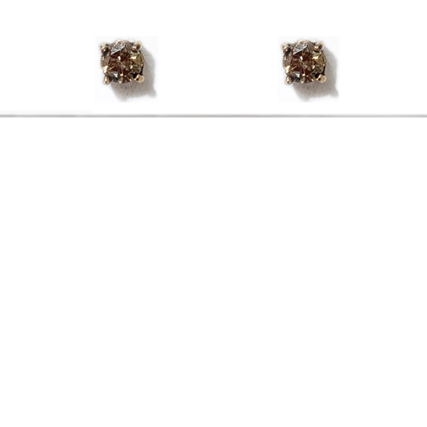 14K Rose Gold Brown Diamond Stud Earrings for Women - Elegant & Hypoallergenic Jewelry Gift for Anniversary, Wedding, or Everyday Wear