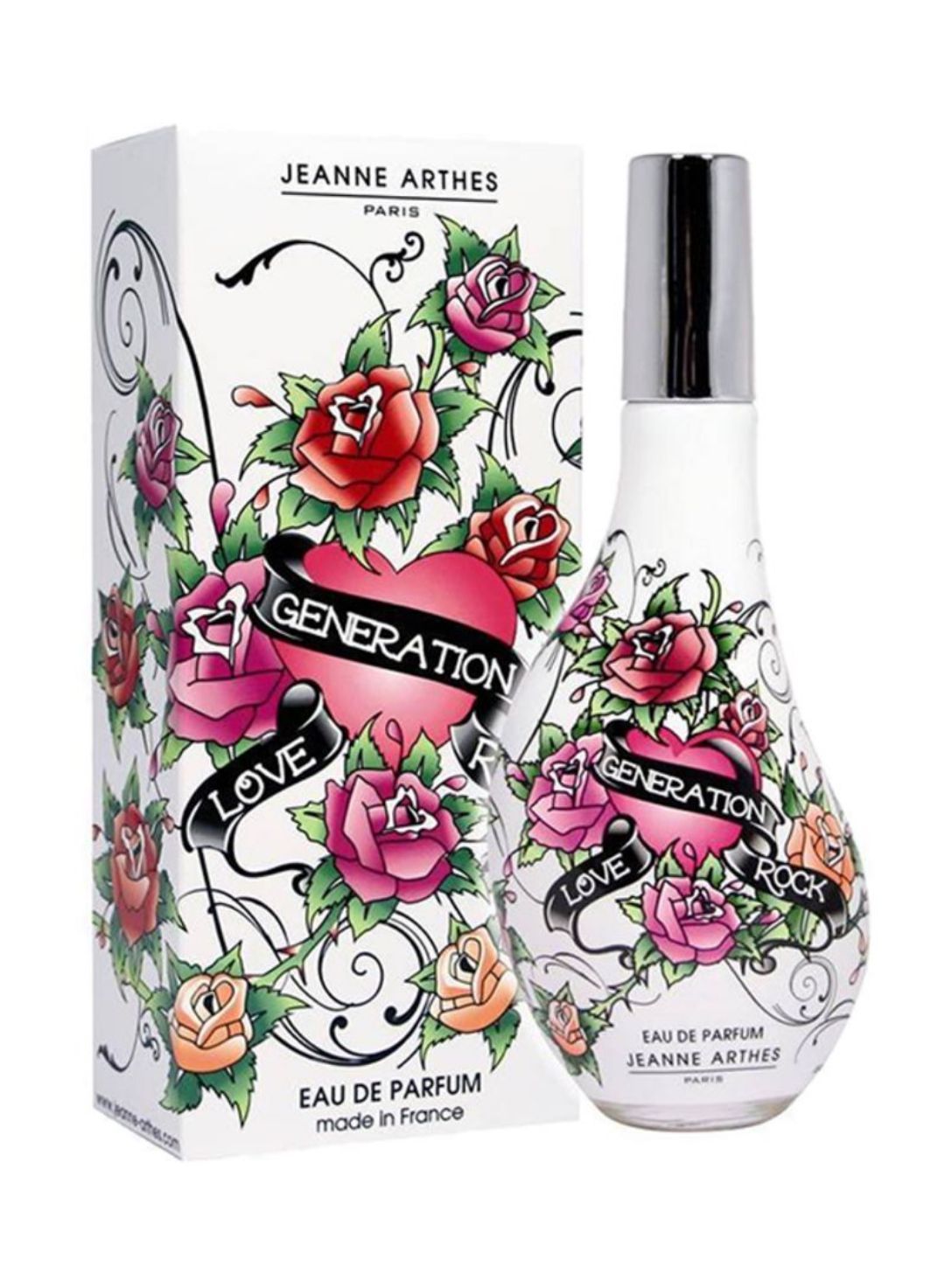 Jeanne Arthes Love Generation Rock Perfume for Women - Floral Fruity Fragrance, Long Lasting Eau de Parfum - Perfect for Date Night, Parties & Everyday Wear