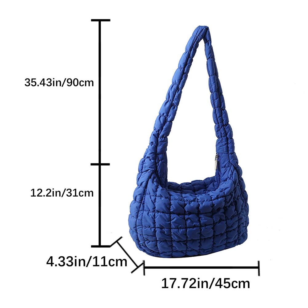 Quilted Puffer Tote Bag for Women - Large Lightweight Crossbody Shoulder Bag with Padding - Perfect for Work, Travel & Everyday Use