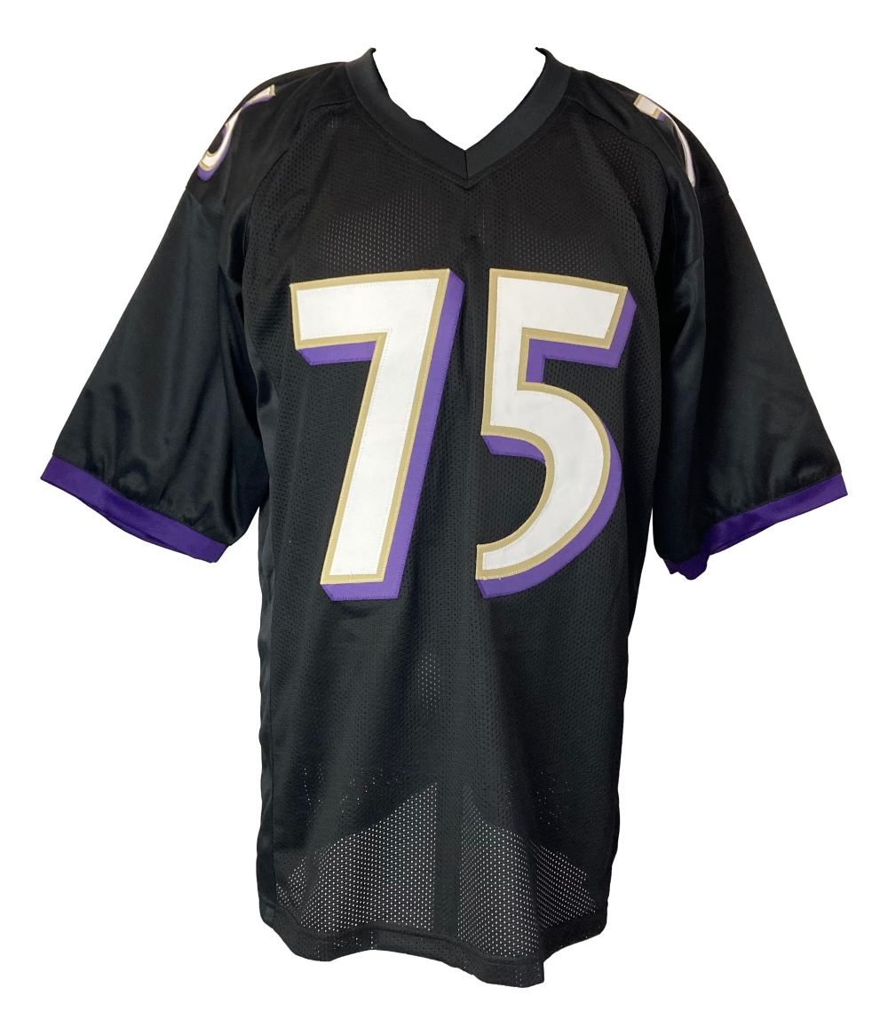 Authentic Jonathan Ogden Baltimore Ravens Signed Black Football Jersey - BAS ITP Certified - Perfect for Collectors, Fans & Sports Memorabilia Displays