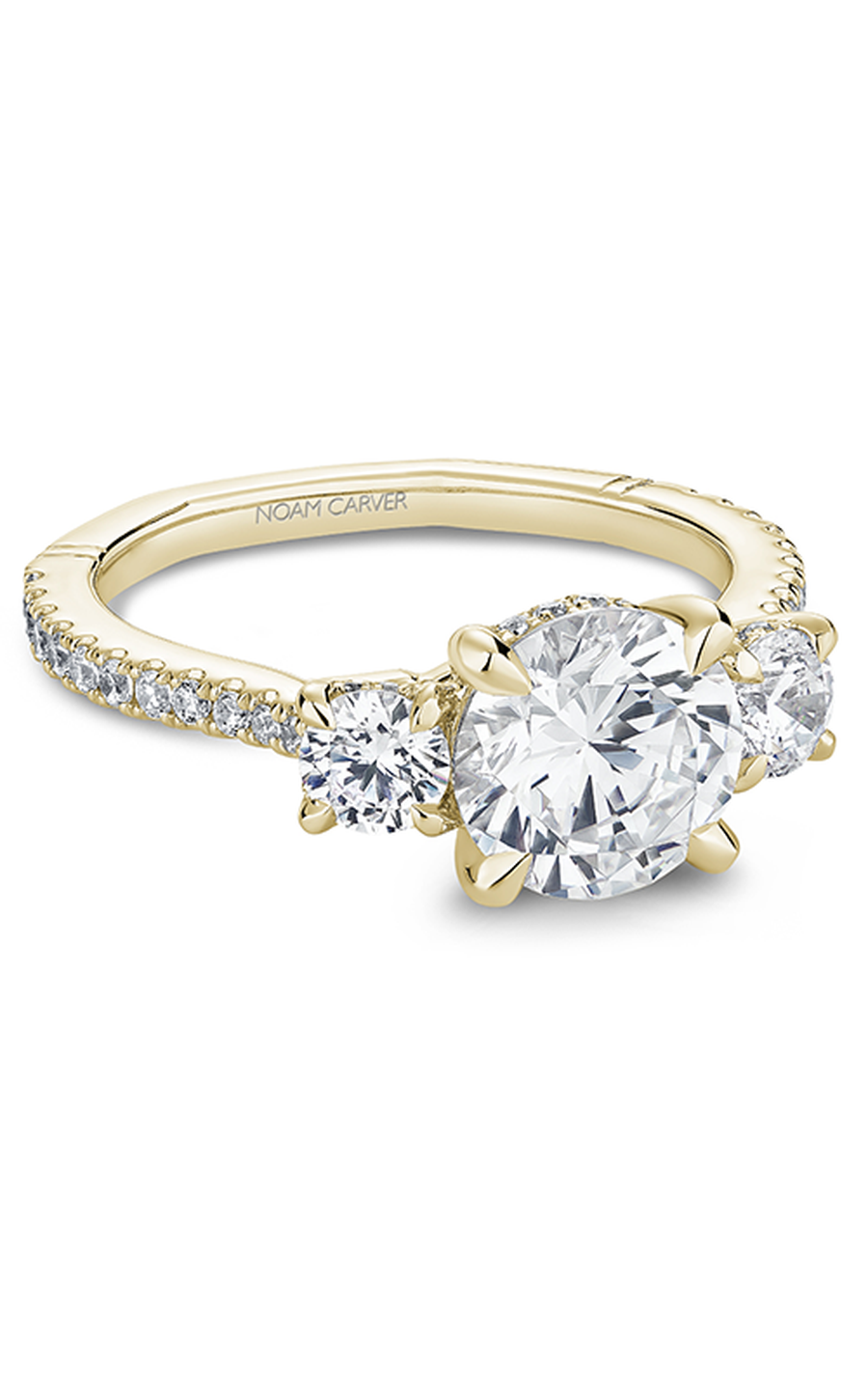 Noam Carver Atelier A038 01YA Diamond Engagement Ring - Elegant Solitaire Wedding Band for Women, Perfect Proposal Gift & Anniversary Jewelry